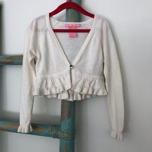 Hype Off White Embellished Button Bolero